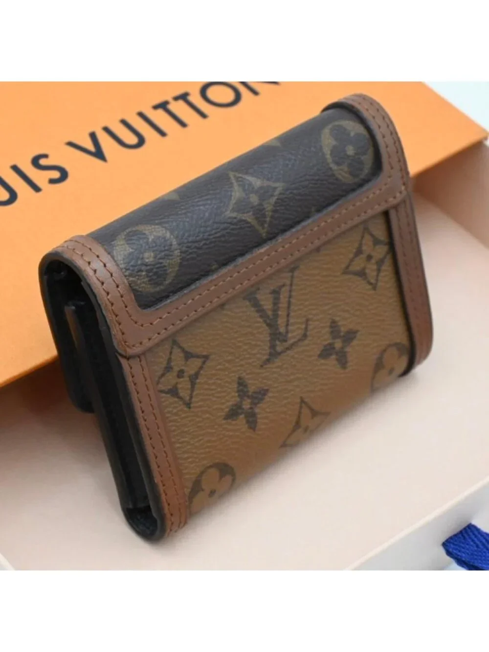 Louis Vuitton Monogram Reverse Dauphine Compact Trifold Wallet